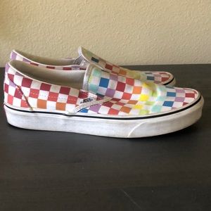 Rainbow Vans women slip on 7.5